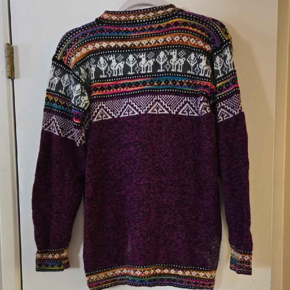 Source Unknown Multicolor Patterned Crewneck Swea… - image 6
